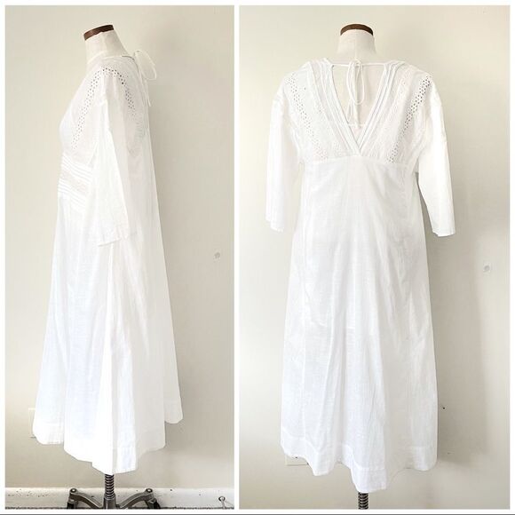 Free People White Lace midi dress Small - Picture 7 of 8